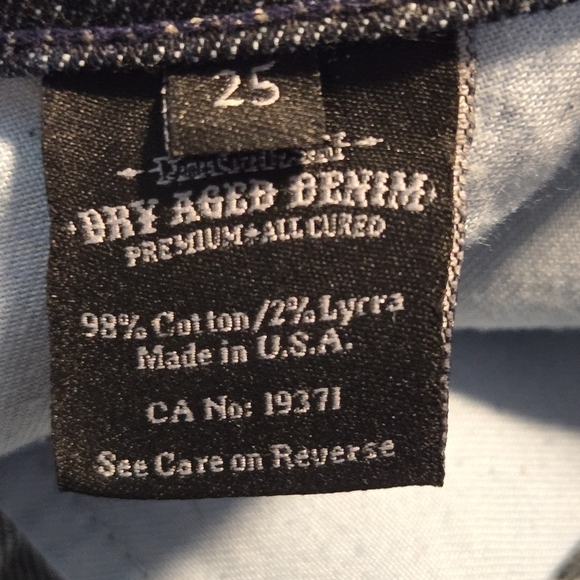 James Cured By Seun Dry Aged Denim Womens Low Rise Dark Wash Flare Jeans Size 25 - Picture 7 of 9